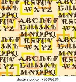 Letters  pattern. Background texture.  Vector illustration.