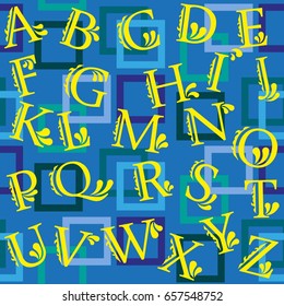 Letters  pattern. Background texture.  Vector illustration.