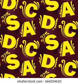 Letters  pattern. Background texture.  Vector illustration.