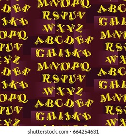 Letters  pattern. Background texture.  Vector illustration.