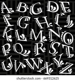 Letters  pattern. Background texture.  Vector illustration.