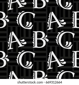 Letters  pattern. Background texture.  Vector illustration.