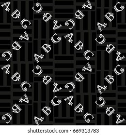 Letters  pattern. Background texture.  Vector illustration.