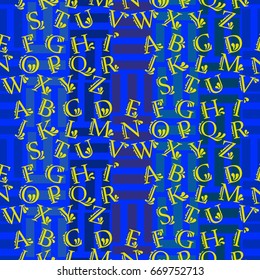 Letters  pattern. Background texture.  Vector illustration.