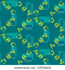 Letters  pattern. Background texture.  Vector illustration.