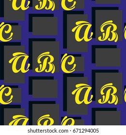 Letters  pattern. Background texture.  Vector illustration.