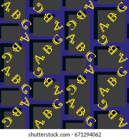 Letters  pattern. Background texture.  Vector illustration.