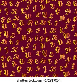 Letters  pattern. Background texture.  Vector illustration.