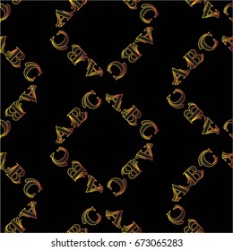 Letters  pattern. Background texture.  Vector illustration.