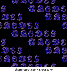Letters  pattern. Background texture.  Vector illustration.