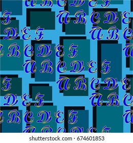 Letters  pattern. Background texture.  Vector illustration.