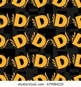 Letters  pattern. Background texture.  Vector illustration.