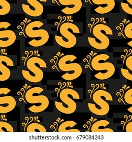 Letters  pattern. Background texture.  Vector illustration.