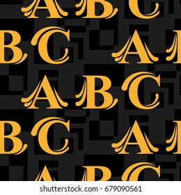 Letters  pattern. Background texture.  Vector illustration.