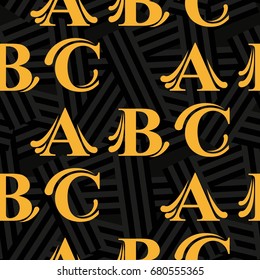 Letters  pattern. Background texture.  Vector illustration.