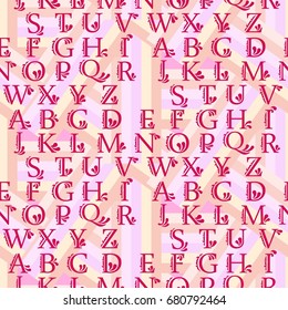 Letters  pattern. Background texture.  Vector illustration.