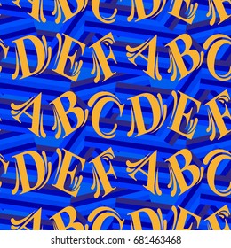 Letters  pattern. Background texture.  Vector illustration.