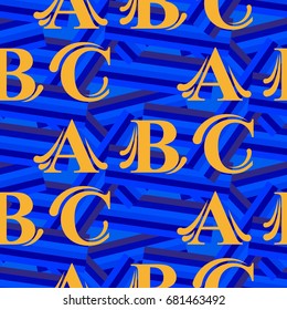 Letters  pattern. Background texture.  Vector illustration.