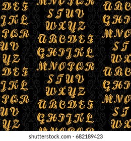 Letters  pattern. Background texture.  Vector illustration.