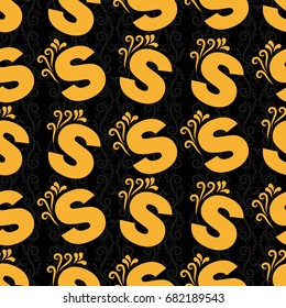 Letters  pattern. Background texture.  Vector illustration.