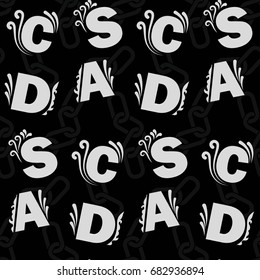 Letters pattern. Background texture.  Vector illustration.