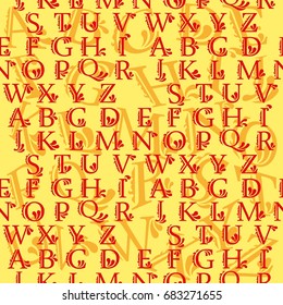Letters  pattern. Background texture.  Vector illustration.
