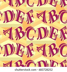 Letters  pattern. Background texture.  Vector illustration.