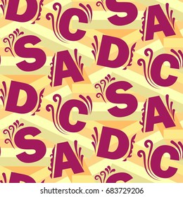 Letters  pattern. Background texture.  Vector illustration.