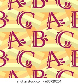 Letters  pattern. Background texture.  Vector illustration.