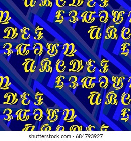 Letters  pattern. Background texture.  Vector illustration.