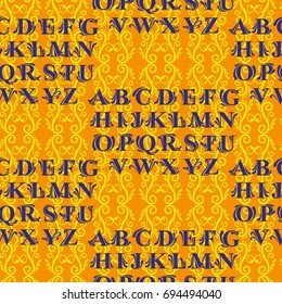 Letters  pattern. Background texture.  Vector illustration.