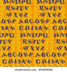 Letters  pattern. Background texture.  Vector illustration.