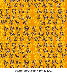 Letters  pattern. Background texture.  Vector illustration.