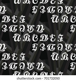 Letters  pattern. Background texture.  Vector illustration.