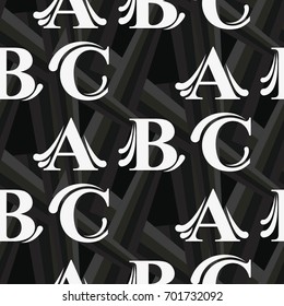 Letters  pattern. Background texture.  Vector illustration.