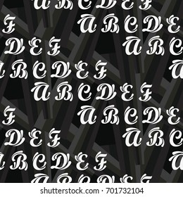 Letters  pattern. Background texture.  Vector illustration.