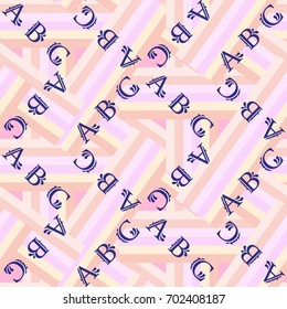 Letters  pattern. Background texture.  Vector illustration.