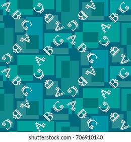 Letters  pattern. Background texture.  Vector illustration.