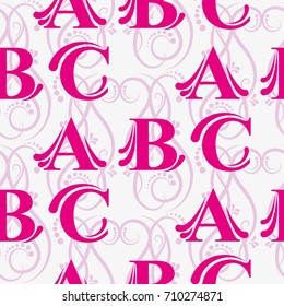 Letters  pattern. Background texture.  Vector illustration.