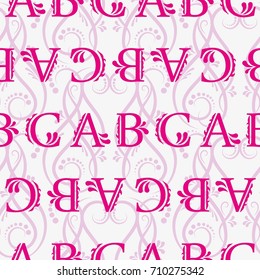 Letters  pattern. Background texture.  Vector illustration.