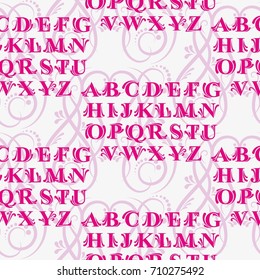 Letters  pattern. Background texture.  Vector illustration.