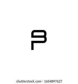 Letters PB BP simple logo icon sign. Vector illustration isolated on background