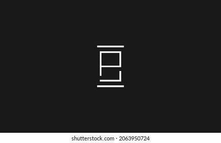 LETTERS PB LOGO DESIGN WITH NEGATIVE SPACE EFFECT FOR ILLUSTRATION USE