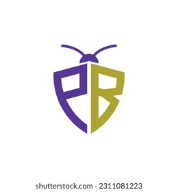 Logotipo de control de plagas PB Letters