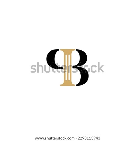 Letters PB and Pillar Logo Theme 002