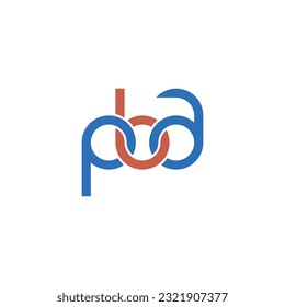Letters PBA Monogram logo design