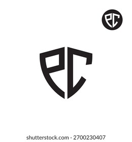 Buchstaben PC Logo Schild Design