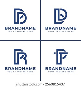 Letters PD BD PR PT Monogram Logo Set