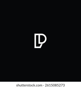Letters PD Linear Logo with White Background