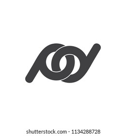 letters pd linked monogram logo vector